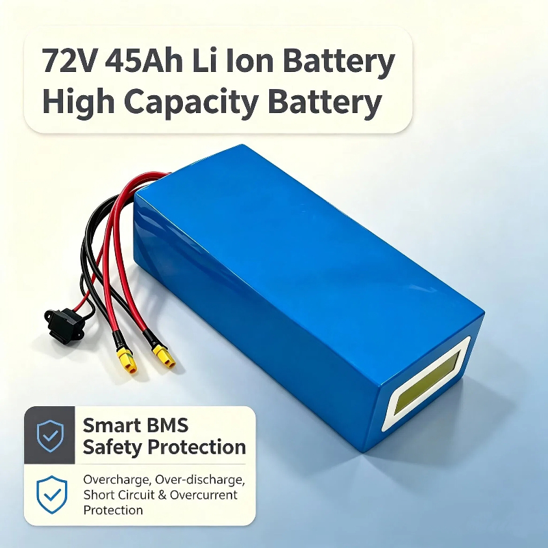 72V 40Ah Lifepo4 Battery Pack - بطارية ليثيوم أيون مثلثة الشكل 72