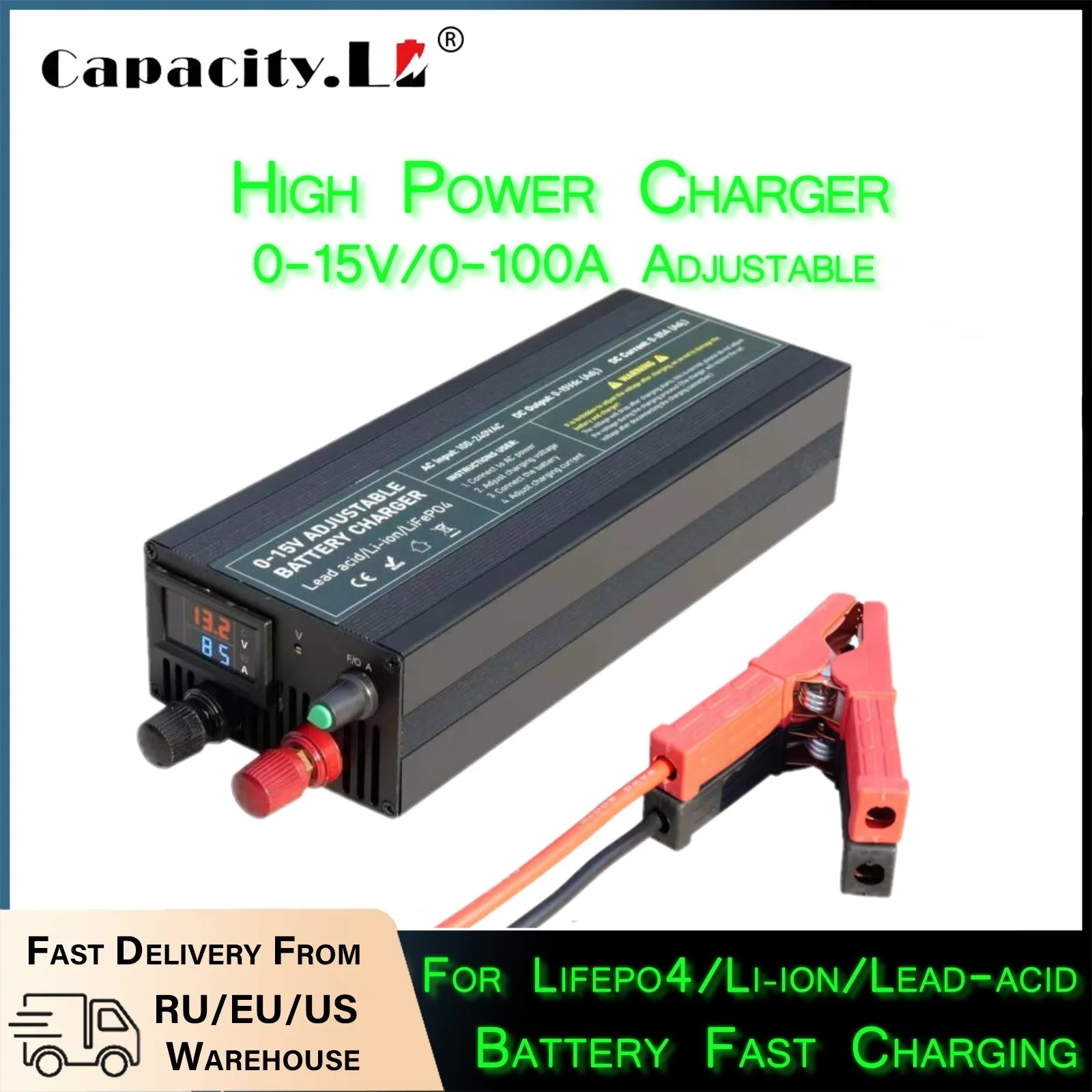 شاحن بطارية قابل للتعديل 60A10 - مراجعة 84V 20A Smart Charger وسعره