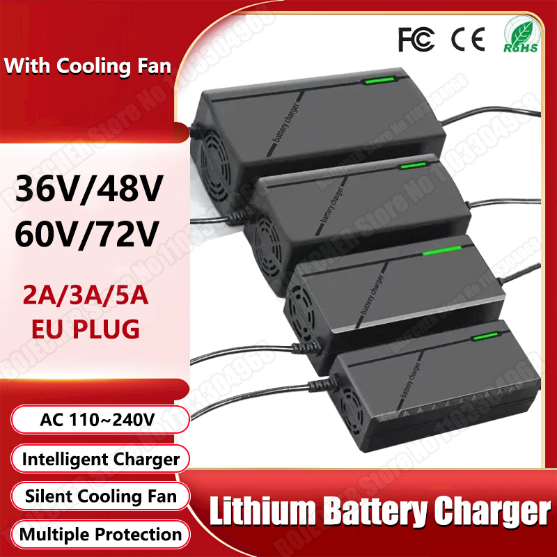 36 فولت 48 فولت 60 فولت 72 فول - مراجعة 84V 20A Smart Charger وسعره